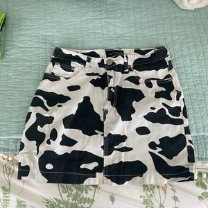 Cow Print Skirt